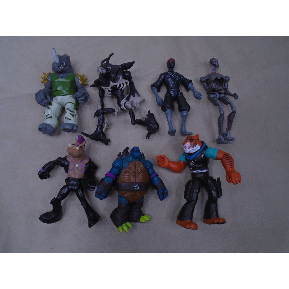 Viacom Teenage Mutant Ninja Turtle Figures Lot Foot Soldier Slash Spike Krang